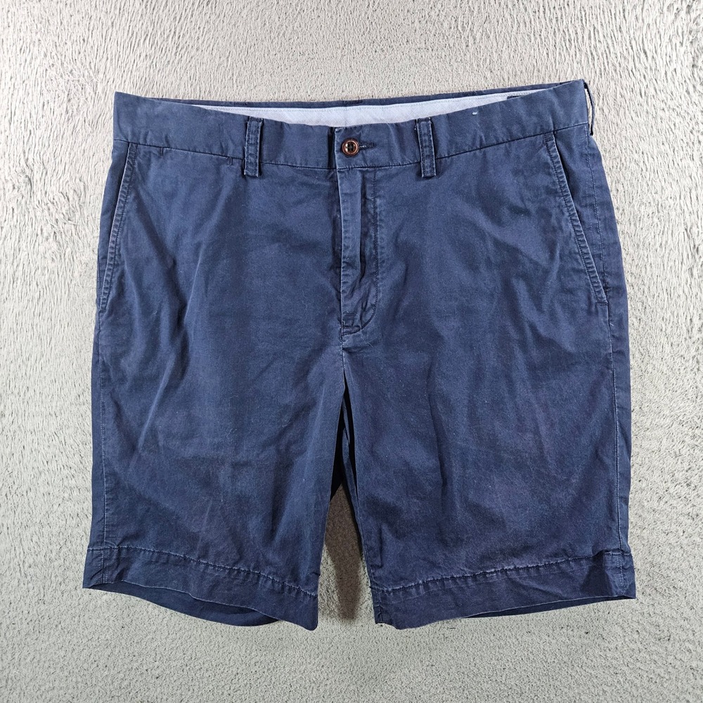Polo Ralph Lauren Mens Navy Blue Classic Fit Pima Cotton Chino Shorts Size 34
